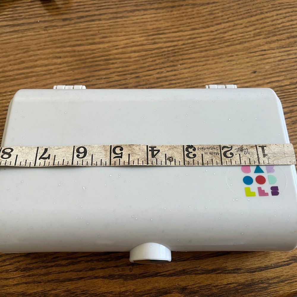 Small Caboodles cosmetic case rectangular with mirror EUC pale gray minimalist - Picture 8 of 10